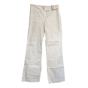 Womens Express Editor White jeans with belt